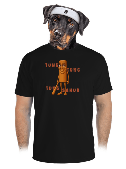 Tung Tung Tung Sahur – Italian Brainrot férfi sportpóló Black