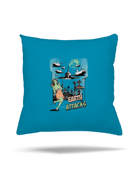 A Föld támad párna Blue Turquoise