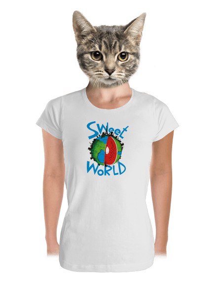 Sweet world prémium női póló White
