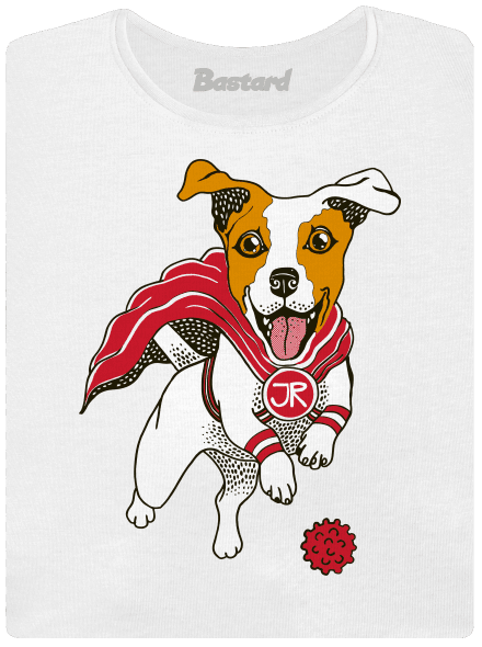Jack Russell prémium női póló White