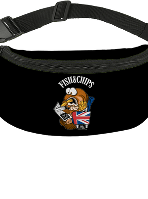 Fish and chips övtáska Black