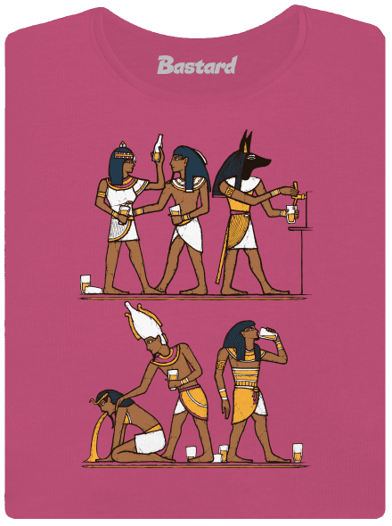 Egyiptomi parti prémium női póló Magenta