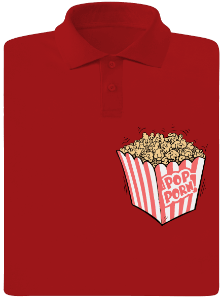 Popporn férfi pólóingek Red Mal