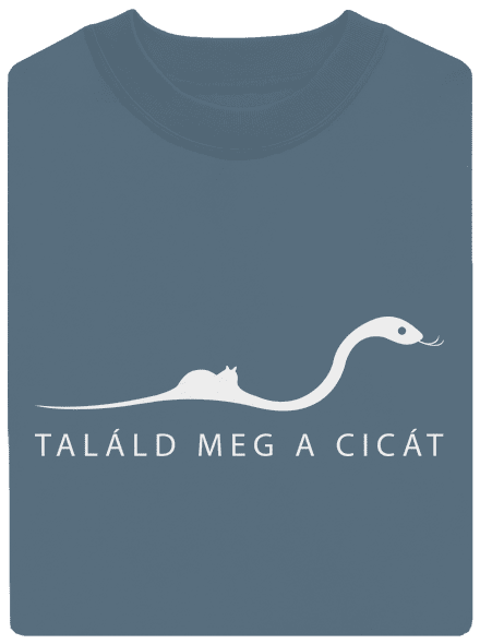 Találd meg a cicát unisex crewneck Nordic Blue