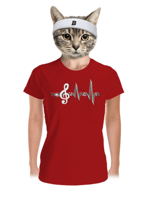 A zene az életem női sportpóló Red Mal