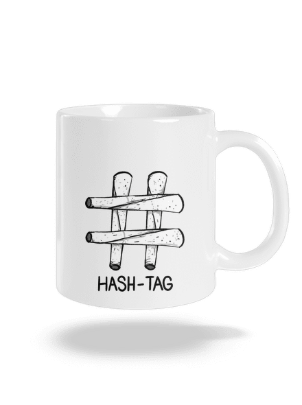 Hash tag hagyományos bögre White