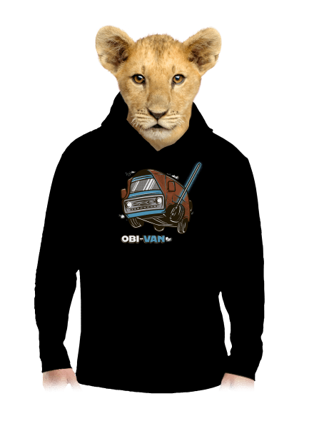 Obi Van gyerek kenguruzsebes pulóver Black