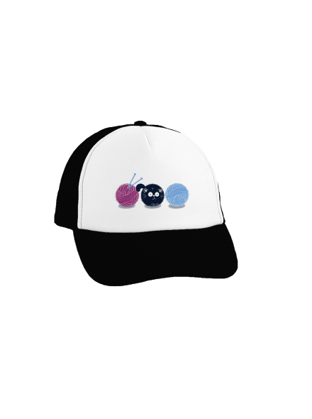 Macska teherautós sapka Black cap