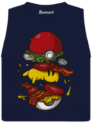 Pokémon burger női bővített trikó Navy