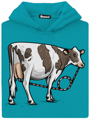 Cow drink gyerek kenguruzsebes pulóver Hawaiian Blue