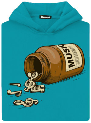 Music Pills gyerek kenguruzsebes pulóver Hawaiian Blue