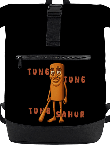 Tung Tung Tung Sahur – Italian Brainrot hátizsák Black