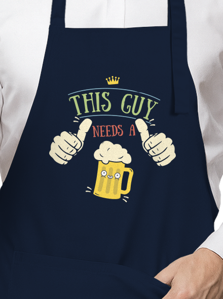 This guy needs a beer kötény Navy