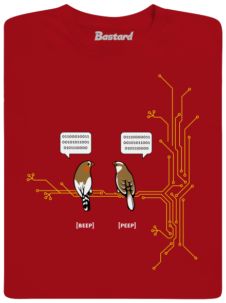 Beep and Peep férfi hosszú ujjú póló Red