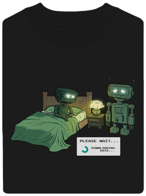 Robot romantika unisex crewneck Black