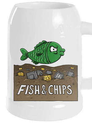 Fish and IT chips söröskorsó White