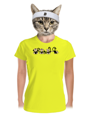 Majmok női sportpóló Neon Yellow