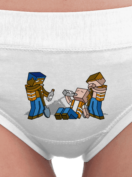 Real Minecraft női bugyik White