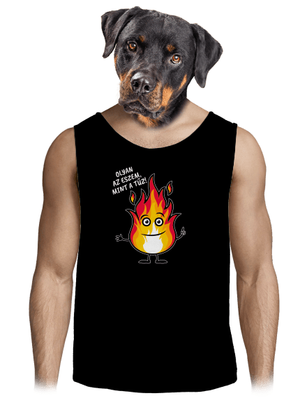 Olyan az eszem, mint a tűz! férfi trikó Black