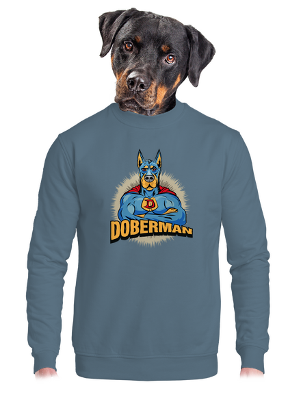 Doberman unisex crewneck Nordic Blue