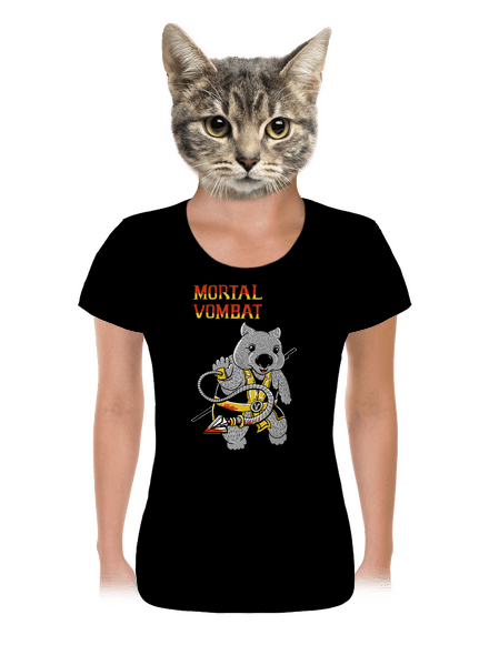 Mortal Vombat női póló Black