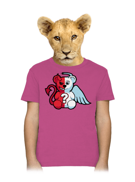 Angyal vagy ördög gyerek póló Fuchsia
