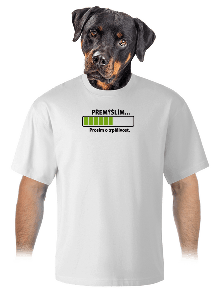 Gondolkodom unisex túlméretezett póló White