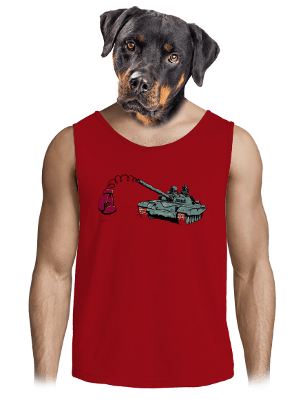 Tank férfi trikó Red