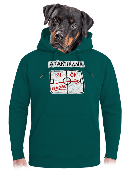 A taktikánk unisex prémium pulóver Emerald Green