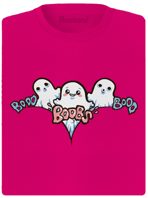 Boobs női sportpóló Neon Pink