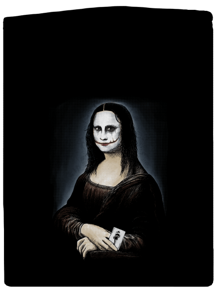 Mona Joker Lisa cipzáras férfi pulóver Black