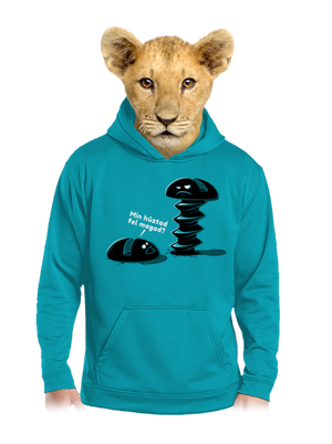 Felhúzva gyerek kenguruzsebes pulóver Hawaiian Blue