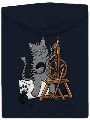 Dorombol a macska cipzáras női pulóver Navy Mal