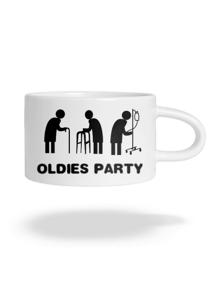 Oldies party macaron bögre White