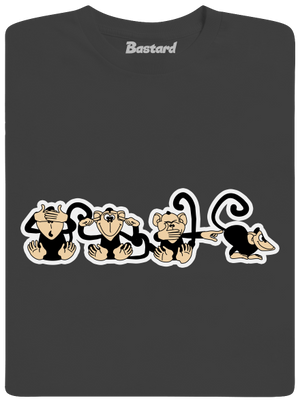 Majmok férfi hosszú ujjú póló Dark Grey