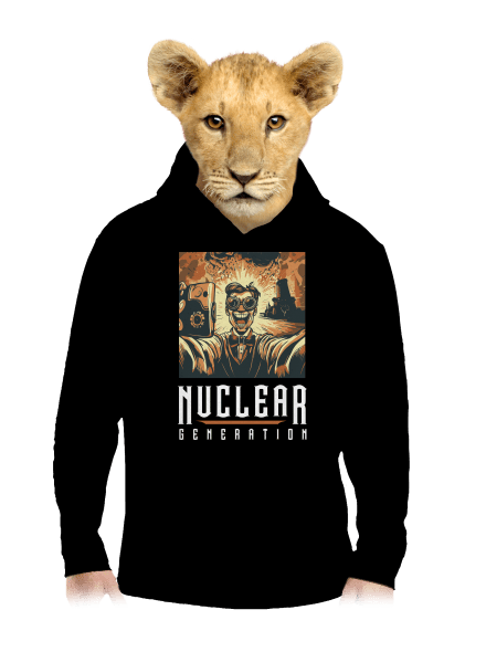 Nuclear generation gyerek kenguruzsebes pulóver Black
