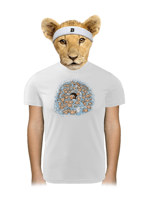 Nem megyek a tömeggel gyerek sport póló White