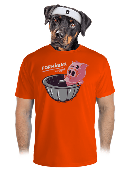 Formában férfi sportpóló Neon Orange