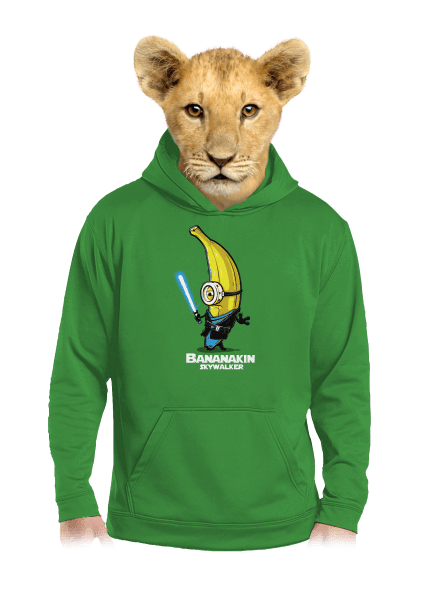 Bananakin Skywalker gyerek kenguruzsebes pulóver Kelly Green AWD