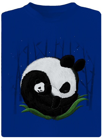 Két alvó panda férfi sportpóló Royal Blue Mal