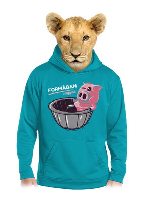 Formában gyerek kenguruzsebes pulóver Hawaiian Blue