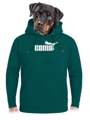 Coma unisex prémium pulóver Emerald Green