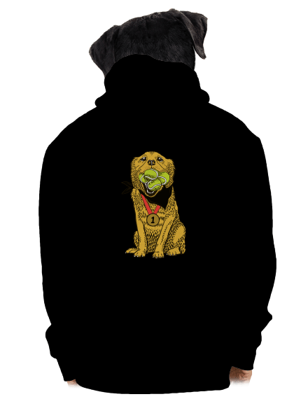 Arany retriever cipzáras férfi pulóver Black