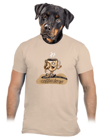 Coffee to go férfi póló Sand