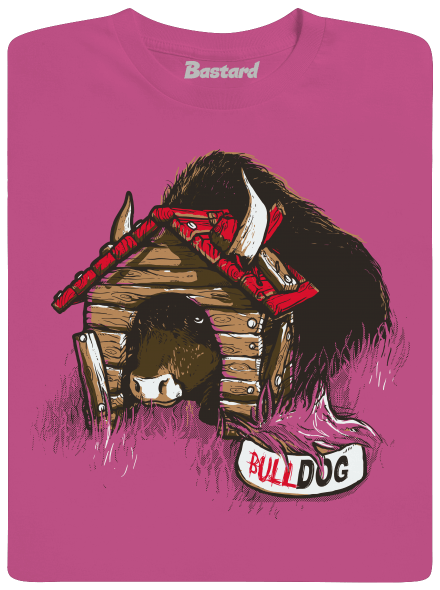 Bulldog gyerek póló Fuchsia