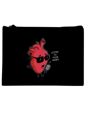 Listen to your heart kis táska Black