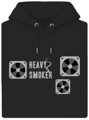 Heavy smoker unisex prémium pulóver Dark Black