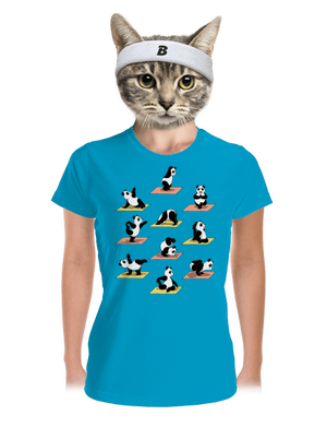 Panda jóga női sportpóló Blue Atol