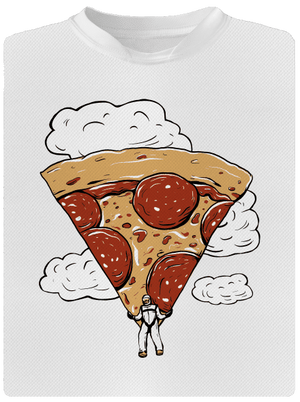 Pizza ejtőernyős gyerek sport póló White