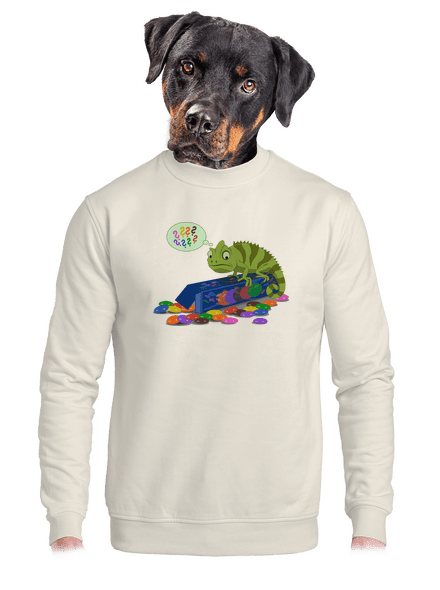 Zavart kaméleon unisex crewneck Off White